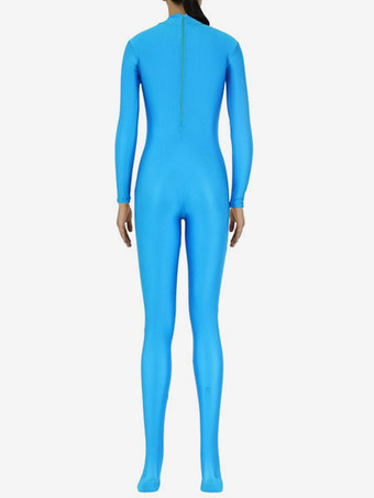 スカイブルー　全身タイツ　単色　カラータイツ　ピュア　マスクなし　透明人間　ニンジャ　舞台　演劇　仮装　変装　パーティー衣装　イベント　宴会　コスチューム