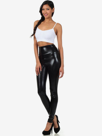 メタリックタイツ　ブラック　ノベルティ　シャイニーメタリック　大人用　女性用　 ハロウィン