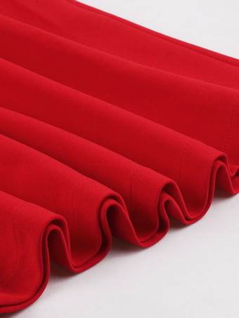 1950年代オードリー・ヘップバーン風　レトロドレス　Vネック　半袖　二次会　お呼ばれ　発表会　ロングロカビリードレス