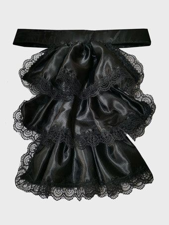 ブラック 人のための白いビンテージのアクセサリーの貴族様式のレースのフリルCravatハロウィン