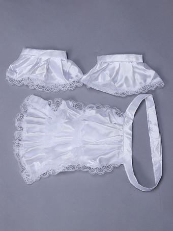 人のための白いビンテージのアクセサリーの貴族様式のレースのフリルCravatハロウィン