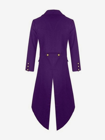 人のための黒のビンテージコート貴族ボタン装飾タキシードレトロ衣装ハロウィン