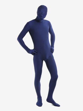 Morph Suit Navy Blue Lycra Spandex Fabric Zentai Suit Unisex Full Body Suit  - Milanoo.com