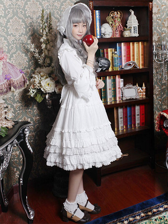 ロリータファッション　ヘッドドレス　ヘアアクセサリー　ホワイト　リボン　カジュアル　可愛い　アクセサリー　アクセサリー　コットン　