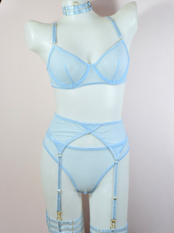 ランジェリー ブラジャー ブラ 女性用 グリーン ポリエステル 4ピース セクシー ホット アンダーウェア