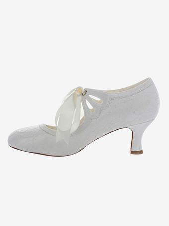 Vintage wedding shoes low 2025 heel