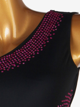 ラテンダンスコスチュームローズレディースライクラスパンデックスドレスダンスウェア