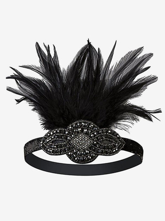 フラッパーフェザーヘッドバンド　2025　1920s　ヴィンテージ　コスチューム　ヘアアクセサリーハロウィン