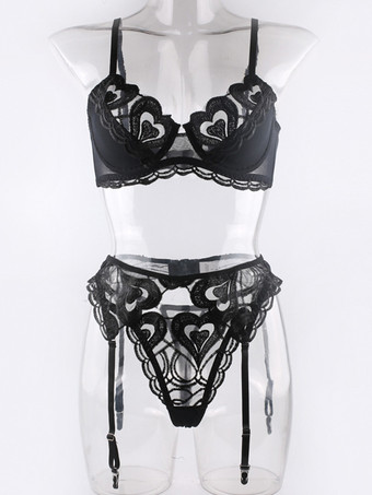 女性のブラジャー ピンク レース ツーピース セット ブラジャー ランジェリー