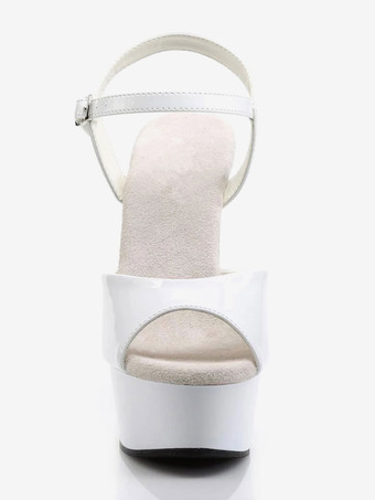 女性のためのセクシーなサンダルPUレザーのぞき見つま先のモンクストラップのセクシーな靴