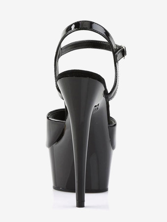 女性のためのセクシーなサンダルPUレザーのぞき見つま先のモンクストラップのセクシーな靴