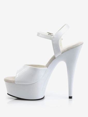 女性のためのセクシーなサンダルPUレザーのぞき見つま先のモンクストラップのセクシーな靴