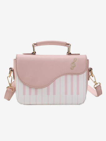 ソフトピンクスウィートロリータバッグブラックショルダーバッグPUレザーロリータアクセサリー