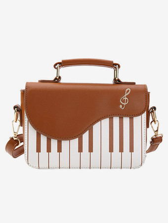 薄栗色スウィートロリータバッグブラックショルダーバッグPUレザーロリータアクセサリー