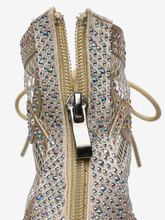 ラテンダンスシューズピンクののぞき見つま先ラインストーン社交ダンスシューズ