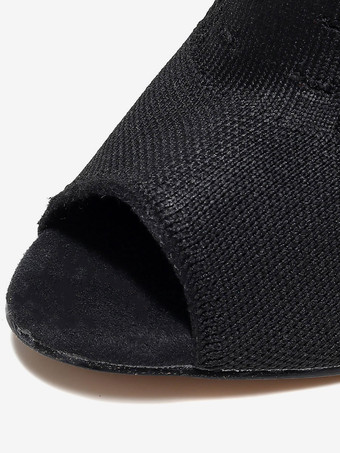 Mujer Peep Toe Stilettos Botines Negro