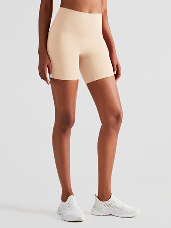 ライト アプリコットヨガショーツ ハイウエスト サマー スポーツ バイカー ショーツ 女性用