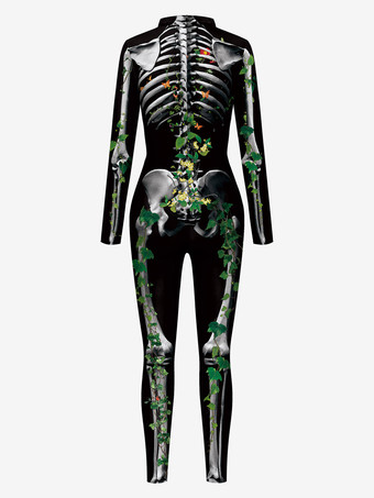 Monster Zentai Suits   Women   Zentai Jumpsuit Green Scary Skeleton   Lycra Spandex Catsuit