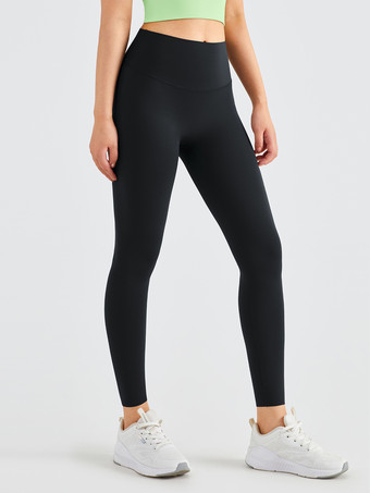 ブラック カットフリー ヨガ レギンス ハイウエスト ライクラ ランニング スポーツ バイカー パンツ