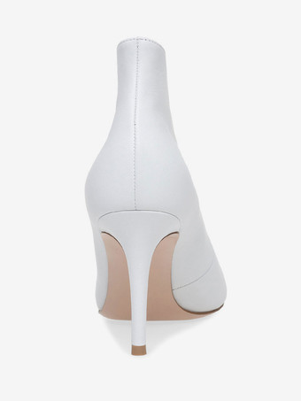 ハイヒールブーティー ポインテッドトゥ スティレットヒール アンクルブーツ ブルゴーニュ