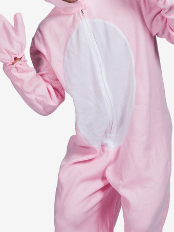 大人用 着ぐるみ パジャマ ウサギ ピンク ポリエステル 男女兼用 コスチューム ハロウィン