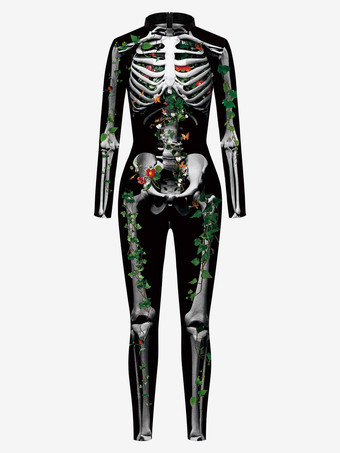 Green Monster Zentai Suits   Women   Zentai Jumpsuit Green Scary Skeleton   Lycra Spandex Catsuit