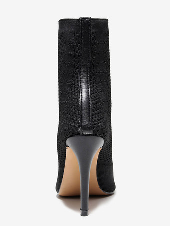 Mujer Peep Toe Stilettos Botines Negro