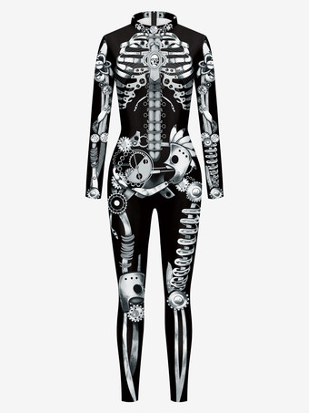Black Monster Zentai Suits   Women   Zentai Jumpsuit Green Scary Skeleton   Lycra Spandex Catsuit
