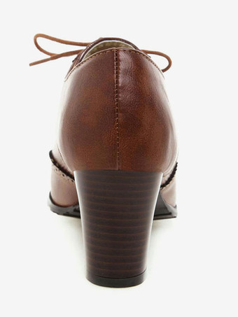 トレンディなレディースオックスフォードレースアップヴィンテージ女性靴