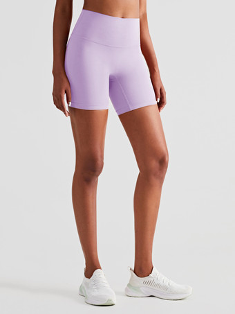 フクシャピンクヨガショーツ ハイウエスト サマー スポーツ バイカー ショーツ 女性用