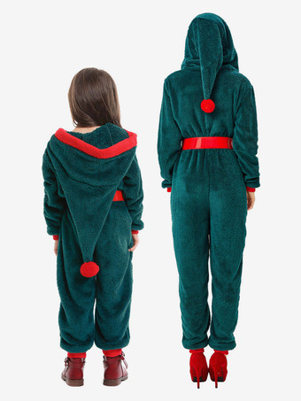 大人用 着ぐるみ パジャマ コスチューム クリスマス ワンジー レッド ポリエステル クリスマス ジャンプスーツ サッシュベルト 男女兼用