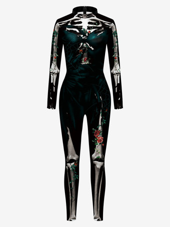 モンスター全身タイツ ハロウィン ハロウィーンのジャンプスーツの女性のぶどう紫色のハロウィーン怖いライクラスパンデックスキャットスーツZentai