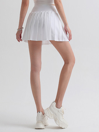 女性用テニススカートショーツプリーツヨガボトム