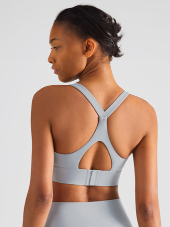 グレイヨガブラ ナイロン ランニング スポーツ ノースリーブ トップ 女性用