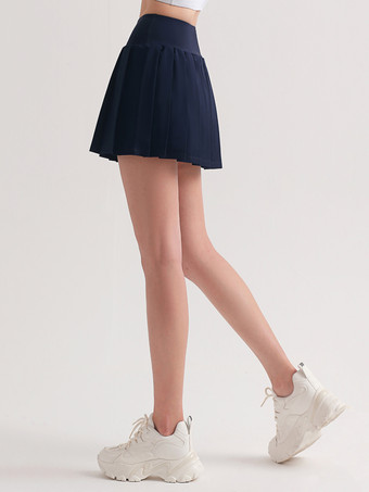 女性用テニススカートショーツプリーツヨガボトム