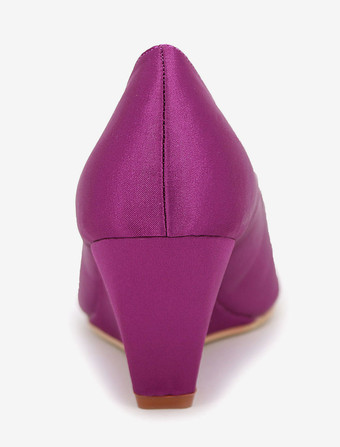 ウェディングシューズ　ウエディング　絹織物　ピープトゥ　ウェッジソール　エレガント　ラインストーン　