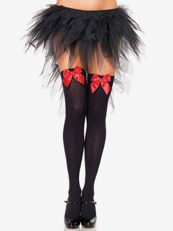 ニーハイソックスサルーンガールストッキング弓黒人女性ハロウィンコスチュームアクセサリー