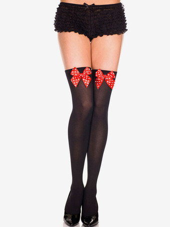 ニーハイソックスサルーンガールストッキング弓黒人女性ハロウィンコスチュームアクセサリー