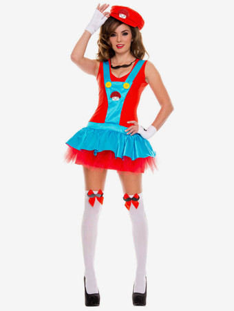 膝のハイソックスサルーンガールストッキングは、女性のハロウィーンの衣装のアクセサリーを弓