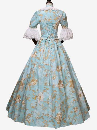 Sky Blue Victorian Dress