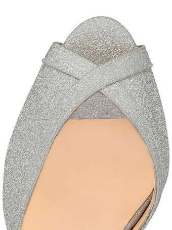 ハイヒールサンダルブラックポリエステルのぞき見つま先ウエディングシューズ女性のパーティーシューズ