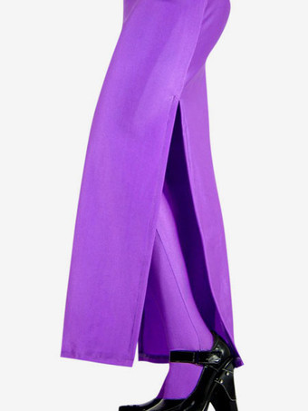 全身タイツ　パープル　女性用　単色　開口部のない　変装コスチューム　 ハロウィン