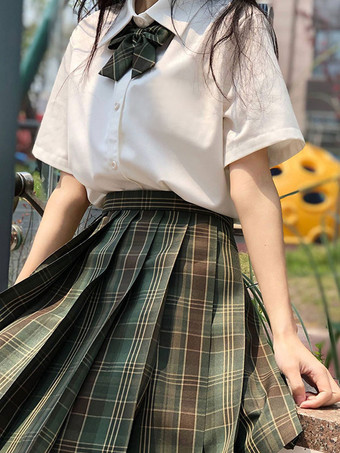 Uniforme escolar JK Outfit Green Algodão Anime Merchandise