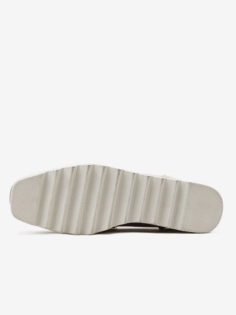 Mocassins Femme avec Bout Rond à Lacets Tricolores