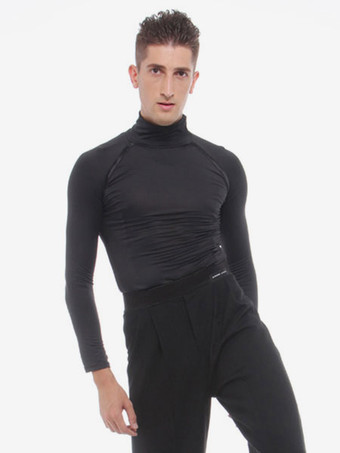 ラテンダンス衣装 社交ダンス ダンス 衣装 コスチューム ブラック コスチューム 男性用 ラテンダンサー ミルクシルク パフォーマンス トップス