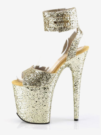 ハイヒール ピープトゥ スティレット ポールダンスシューズ セクシーなサンダル PUレザー