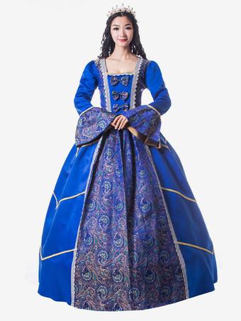 Royal Blue Satin Vintage Inspired Dress