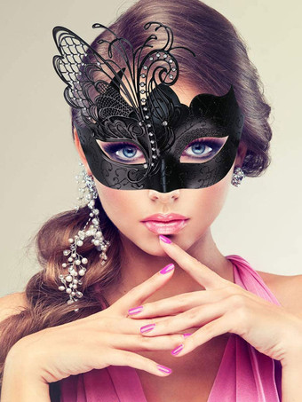 大人のためのカーニバルマスク黒のプラスチックマスカレードコスチュームアクセサリー