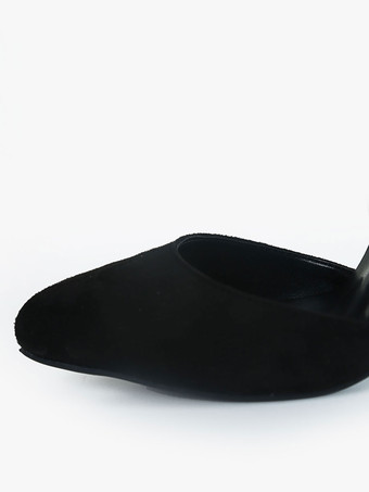 ハイヒール ポインテッドトゥ パンプス ブラック ピンヒール ヌバック 11cm 無地 シューズ プラスサイズシューズ 調整可能なストラップ 結婚式 二次会 通勤用 仕事 キャバ 卒園式 卒園式 レディース靴