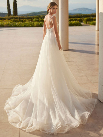 Schlichtes Brautkleid Spitze Mermaid- elfenbeinfarbe Standesamtkleid